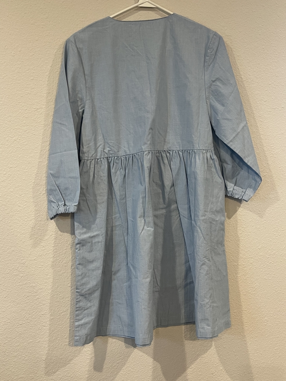 NWT United By Blue Impact Collection Womens Blue Tiered Long‎ Sleeve Mini Dress - Picture 2 of 5
